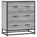 vidaXL Komoda sivá sonoma 68x35x76 cm kompozitné drevo a kov