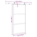 vidaXL Posuvné dvere s kovaním čierne 102,5x205 cm tvrdené sklo