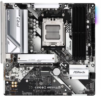 ASRock A620M PRO RS / AMD A620 / AM5 / 4x DDR5 DIMM / 3x M.2 / HDMI / DP / USB-C / mATX Základná doska, AMD A620, AM5, 4× DDR5 DIMM (max. 128GB), 3× M.2, HDMI, DisplayPort, USB-C, mATX