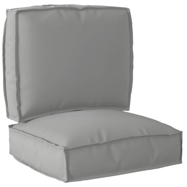 vidaXL Sada vankúšov na palete 2 pcs Sivá 50 x 50 x 12 cm