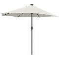 vidaXL Záhradný slnečník 294 x 150 x 224 cm Polyester a oceľ Piesková