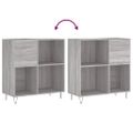 vidaXL Skrinka na platne sivá sonoma 84,5x38x48 cm kompozitné drevo
