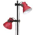 vidaXL Podlahová lampa 25 W šmuhovaná červená 25x25x90/140 cm E27