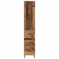 vidaXL Highboard Staré drevo 34,5 x 34 x 180 cm Kompozitné drevo