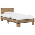 vidaXL Rám postele s čelom Dub artisan 80 x 200 cm Kompozitné drevo