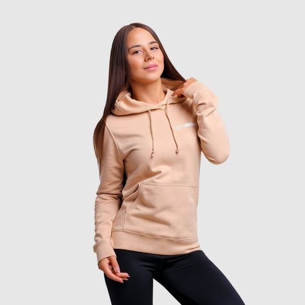 Dámska mikina PRO Hoodie Sand - GymBeam, veľkosť M