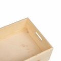 VidaXL Drevená škatuľka s rúčkami 40x30x13 cm masívna borovica