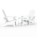 vidaXL Záhradná stolička Adirondack so stolíkom HDPE biela