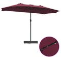 vidaXL Záhradný slnečník Bordeaux červená 385 x 209 x 244 cm Polyester