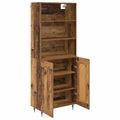 vidaXL Highboard Staré drevo 69,5 x 34 x 180 cm Kompozitné drevo