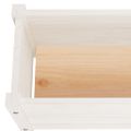 vidaXL Záhradné kvetináče 2 ks biele 60x31x31 cm borovicový masív