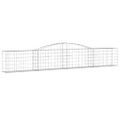 vidaXL Oblúkový gabionový kôš 4 ks 400x30x60/80 cm pozinkované železo