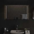 vidaXL LED kúpeľňové zrkadlo 80x50 cm