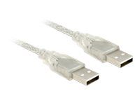 Kábel USB - USB (M) do USB (M) - USB 2.0 - 50 cm - priehľadný