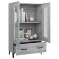 vidaXL Vysoká skrinka sivý dub sonoma 70x31x115 cm spracované drevo