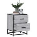 vidaXL Nočné stolíky 2 ks sivý dub sonoma 40x31x50 cm kompozitné drevo