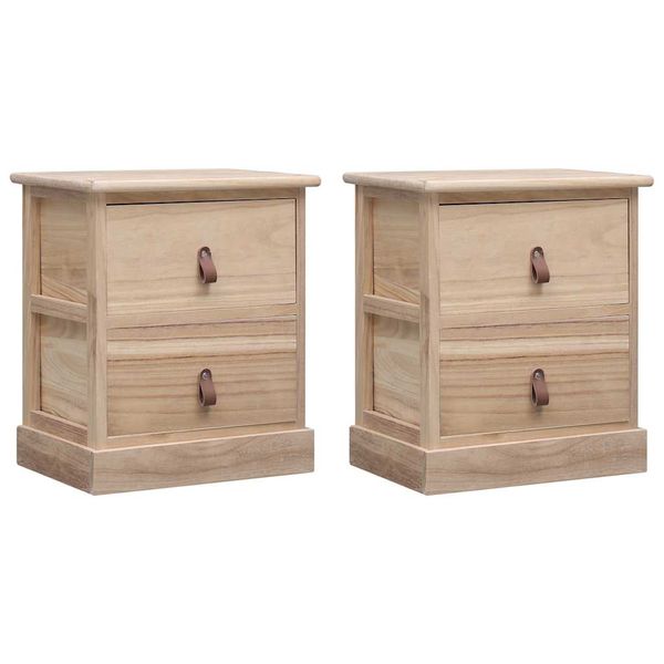 vidaXL Nočné stolíky 2 ks 38x28x45 cm, drevo paulovnie