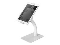 Stojan - pre tablet - uzamykateľný - oceľ - biela - veľkosť obrazovky: 7.9" - 11" - na stôl
