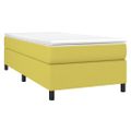 vidaXL Posteľný rám boxspring s matracom zelený 90x200 cm látka