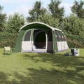 vidaXL Rodinný stan so strechou Zelená a biela 576 x 325 x 213 cm