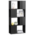 vidaXL Knižnica/deliaca stena lesklá sivá 60x24x124,5 cm