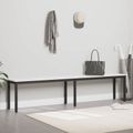 vidaXL lavička Biela 200 x 35 x 45 cm Masívne borovicové drevo
