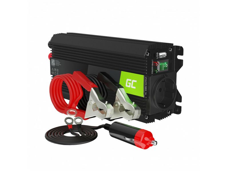 Green Cell INVGC04 automobilový menič napätia 24V to 230V, 300W/1000W