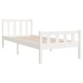vidaXL Posteľný rám, biely drevený masív 75x190cm malé jednolôžko