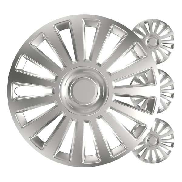 Poklice Luxury 13” strieborná sada 4ks COLOR BOX