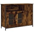 vidaXL Komoda dymový dub 100x35x75 cm kompozitné drevo