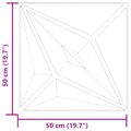 vidaXL Nástenné panely 24 ks 50 x 50 cm Star Šedý XPS Pena