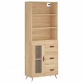vidaXL Vysoká skrinka dub sonoma 69,5x34x180 cm spracované drevo