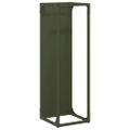 vidaXL Stojan na palivové drevo Olive Green 25x25x80 cm