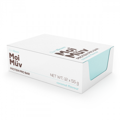 MoiMüv Protein Pro Bar - GymBeam, kokos, 12 x 55 g