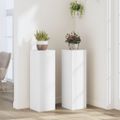 vidaXL Stojany na rastliny 2 ks biele 25x25x80 cm kompozitné drevo
