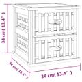 vidaXL Nočné stolíky 2 ks 34x34x34 cm orechový masív