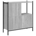 vidaXL Knižnica sivá sonoma 72x28x77,5 cm kompozitné drevo