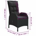 vidaXL 3-dielny záhradný bistro set čierny polyratan a akáciové drevo