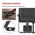 LED reflektor VISIO s pohybovým čidlom, 30 W, neutrálna biela, čierný