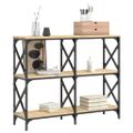 vidaXL Konzolový stolík dub sonoma 100x28x80,5 cm kompozitné drevo