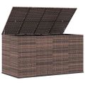 vidaXL Záhradný box na vankúše z polyratanu 194x100x103 cm hnedý