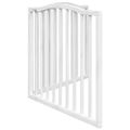 vidaXL Brána pre psa skladacia 2 panely biela 160 cm topoľové drevo