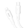 BWOO silikónový kábel X329CL 27W USB-C - lightning 1m biely