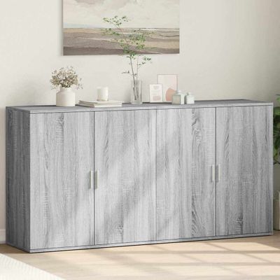 vidaXL Komody 2 ks sivé sonoma 79x38x80 cm kompozitné drevo