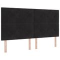 vidaXL Ottoman posteľ s matracom a LED Čierna 180 x 200 cm Zamat