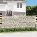 vidaXL Oblúkové gabiónové koše 10ks 400x50x160/180cm pozink. železo