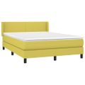 vidaXL Boxspring posteľ s matracom zelená 140x190 cm látka