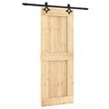 vidaXL Posuvné dvere Prírodná a čierna 80 x 210 cm