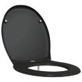 vidaXL WC sedadlo Čierna 47 x 37 x 4 cm Duroplast