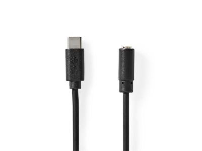 Kábel USB-C – zástrčka 3,5 mm NEDIS CCGB65960BK10